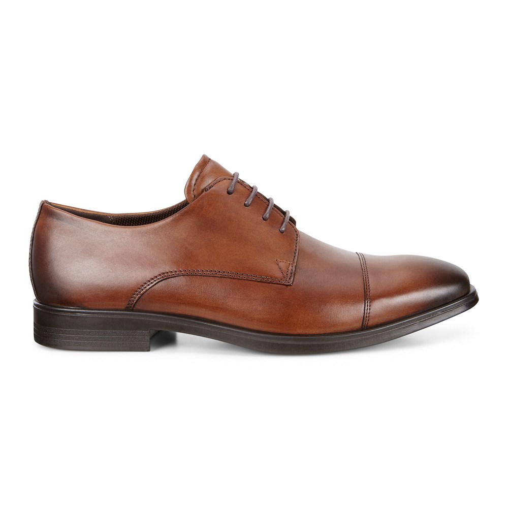 Zapatos De Vestir Hombre - ECCO Melbourne Cap Toe Tie - Marrom - KIQ869512